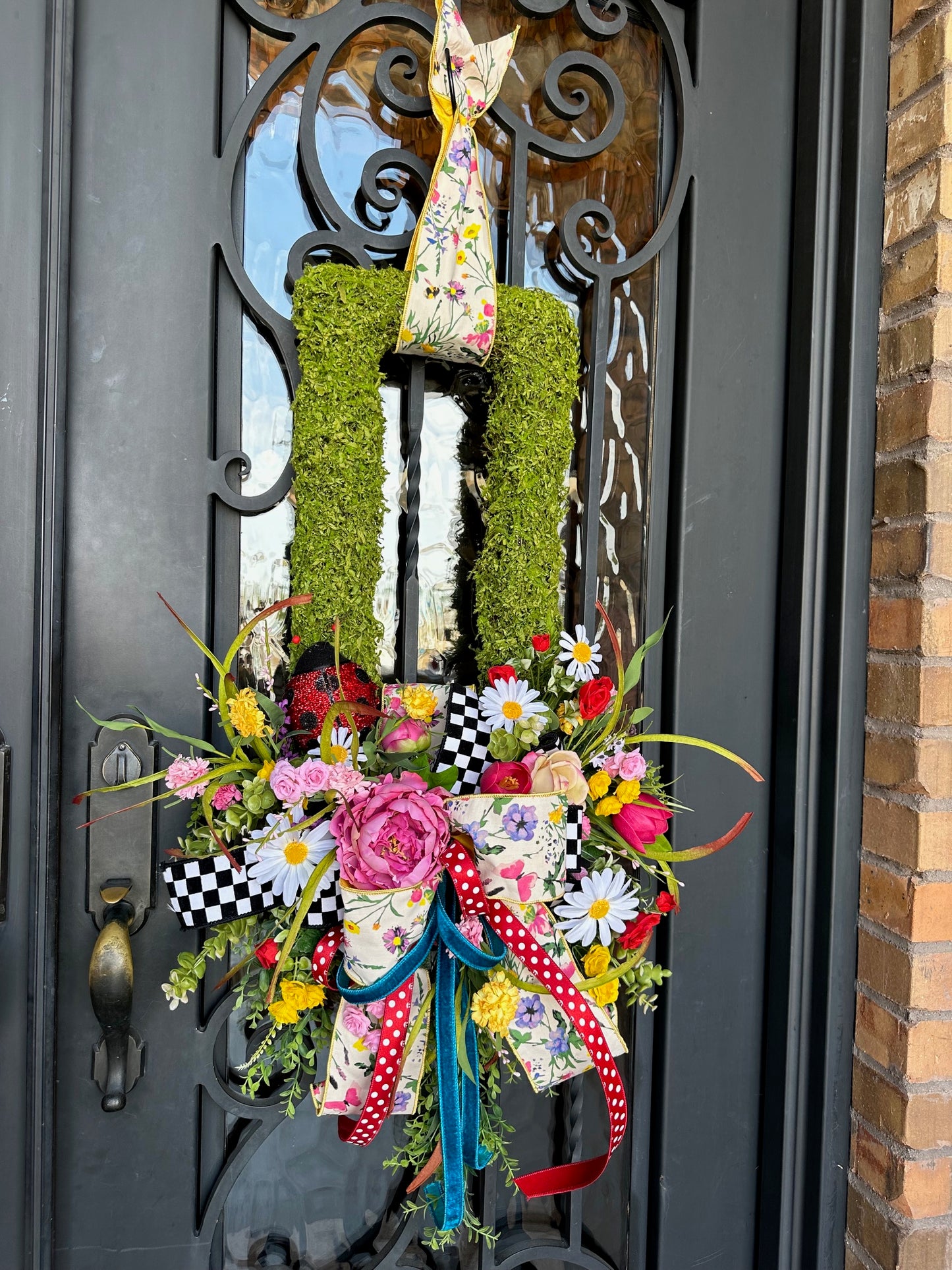 Bouquet Of Flowers Moss Wreath