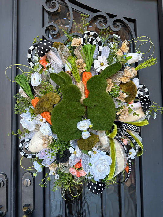 Moss Bunny Wreath